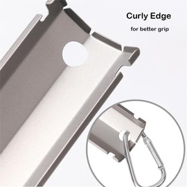 Titanium Garden Hand Serrated Shovel Outdoor Camping Hiking Backpacking Trowel with Clip