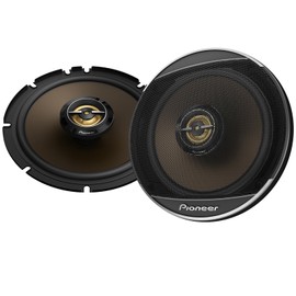 PIONEER A-Series MAX TS-A653FH, 2-Way Coaxial Car Audio Speakers, Full Range, Clear Sound Quality, Easy Installation and Enhanced Bass Response, Full Gold Colored 6.5” Round Speakers