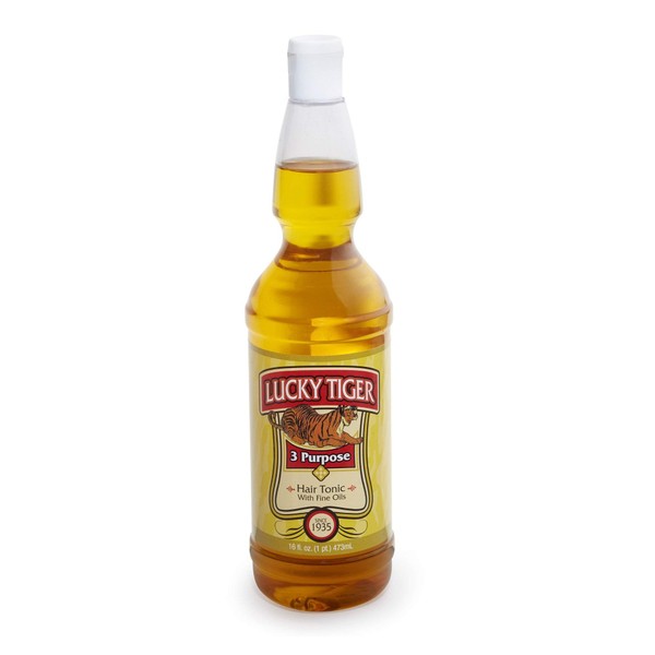 Lucky Tiger Barber Shop 3 Purpose Hair Tonic, 16 oz (Pack of 4)
