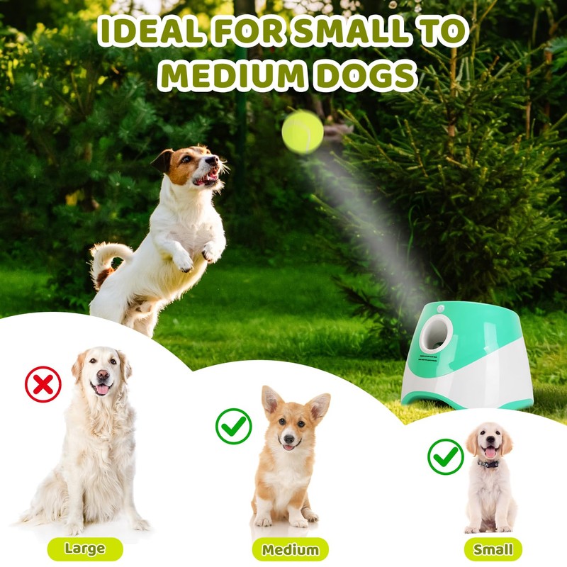 Automatic Ball Launcher for Dogs, Interactive Dog Ball Thrower with