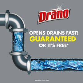 Drano Liquid Drain Clog Remover and Cleaner for Shower or Sink Drains Unclogs and Removes Hair Soap Scum Blockages, Multi, 32 Fl Oz (Pack of 12)