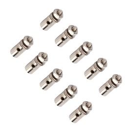 POENVFPO 10 Pcs 1.3mm Adjustable Stainless Steel Servo Push Rod Connectors for Airplane Upgrade