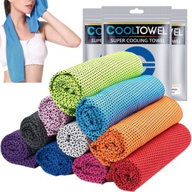 10 Pzs Toallas de Microfibra 90x30 cm para Gym y Viaje