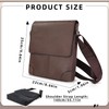 AfitLulu Men's Shoulder Bag 4 Pockets Flap Cross Body Bag