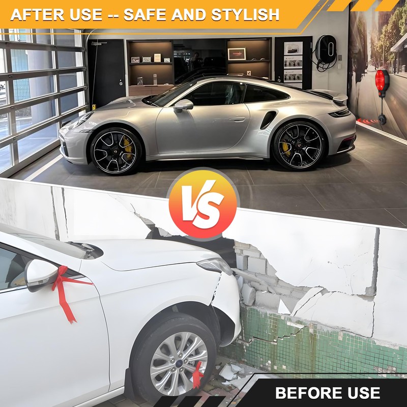 Adjustable Garage Parking Sensor Aid with with Red/Yellow/Green LED Display,