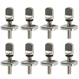 DSHE 8PCS Stainless Steel Fin Screw No Tool Thumb Fin Screws and Plates Surfing Accessories for Surfboard Surf Longboard Paddleboard and SUP