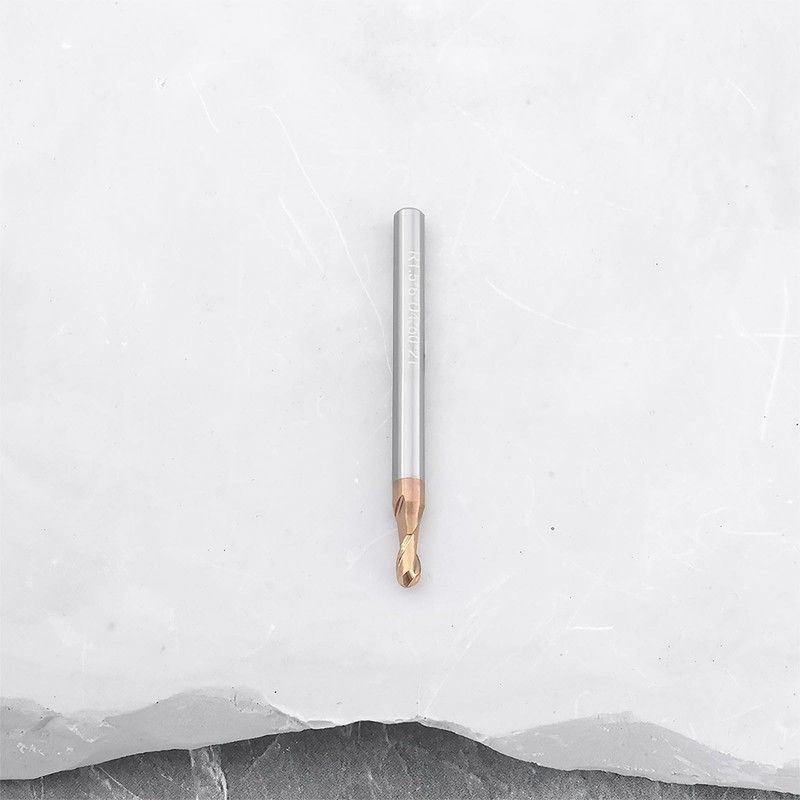 Briny River 2Pcs 3mm Ball Nose End Mill AlTiN Coated