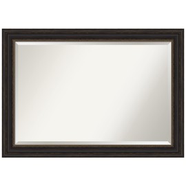 Amanti Art Bronze Bathroom Mirror for Over Sink, 29x41 Accent Bronze Rectangle Vanity Mirror, Large Traditional Frame, Hangs Horizonally and Vertically, Bathroom Wall Decor, Beveled Edge
