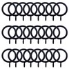 10 pcs 28mm Black Metal Curtain Rings Drapery Voile Pole