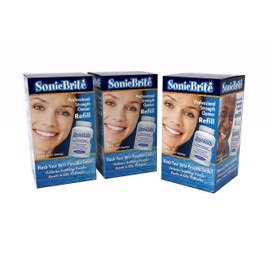 SonicBrite Professional Strength Dental Appliance Cleaning Powder 7 oz | Retainer, Aligner, Mouth Guard & Denture Cleaner eliminates Stains, Odor Causing Plaque and buildup (3 - Count)