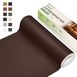 TIANLDD Leather Repair Tape,16 x 160 Inches Self Adhesive Leather Repair Patch，Leather Repair Kit for Furniture，Couches,Car Seats,Cabinets,Handbags(Dark Brown-Litchi Grain)