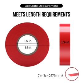 Lichamp 20 Pack Colored Electrical Tape Waterproof, 3/4 in x 66ft, Industrial Grade UL/CSA Listed High Temp Electrical Tape Colors Electric Super Vinyl, 2075C2