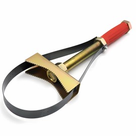 brougetme Heavy Duty Oil Filter Wrench,Adjustable Oil Filter Removal Tool fits for larger size oil filters,Adjustable Strap 9-15 cm Diameter,Oil Filter Wrench Removal Tool Heavy Duty