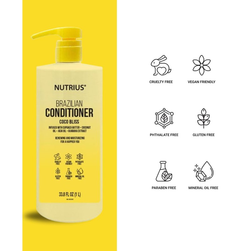 Nutrius BRAZILIAN COCO BLISS 33.8FL OZ CONDITIONER