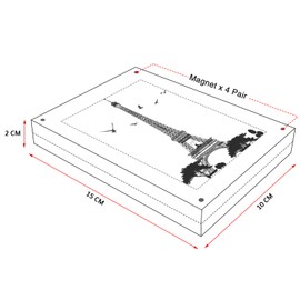 Acrylic Picture Frames, 2 Pack 4x6'' Double Sided Block Display Frame, Desktop Frameless Magnetic Photo Frame, 4 by 6 Clear Picture Frame for Home or Office