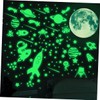 Generic Nursery Room Wall Sticker Set Glow Dark Stars and