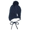 Sterntaler Hat with bobble and knitted hat with bobble., navy,