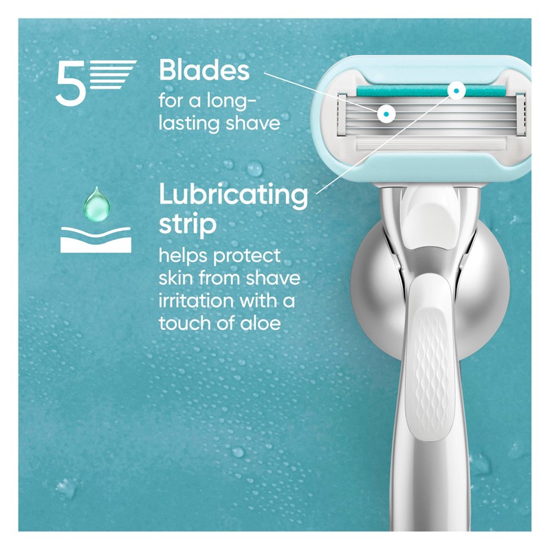 Gillette Venus Extra Smooth Sensitive Womens Razor Blade Refills, 6