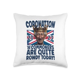 Funny King Charles Coronation 2023 Shirt Celebration Party Throw Pillow