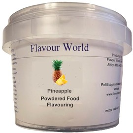 Flavour World Professional Powdered Food Flavouring 40g or 80g tubs with small dosing spoon included (40g, Pineapple)
