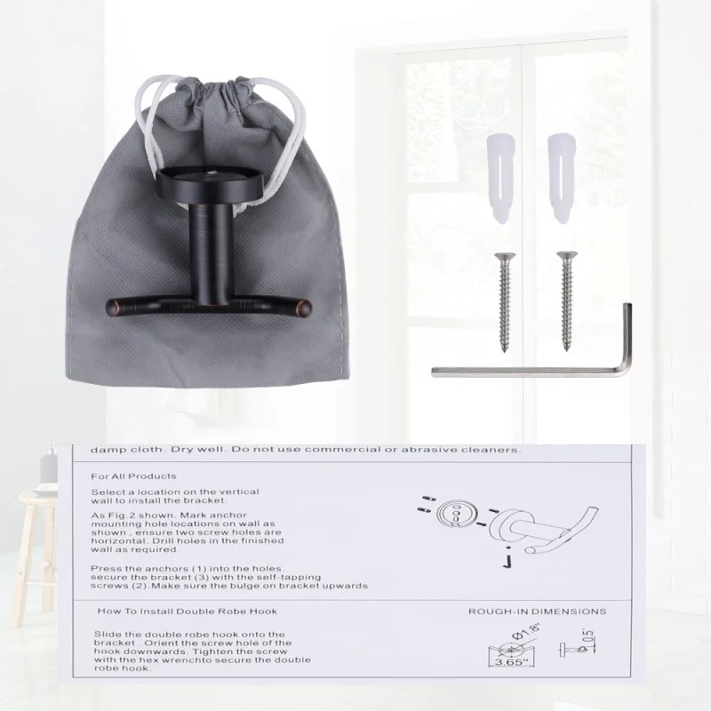 Oil Rubbed Bronze Towel Hooks, SUS 304 Stainless Steel Wall