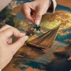 Ideabazar Beautiful Moon Sailboat Puzzles for Adults 1000 Pieces Nature,