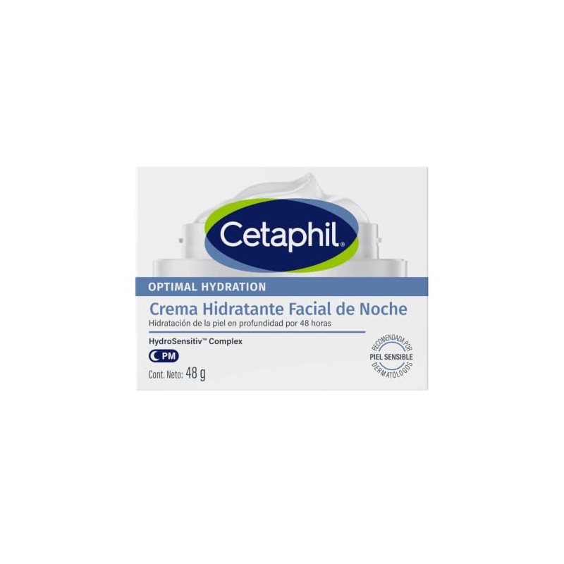 Cetaphil Optimal Hydration Crema Noche Ácido Hialurónico Piel Sensible 48