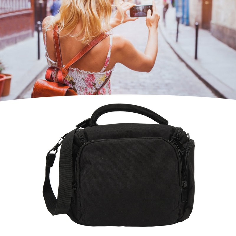 Black Single Shoulder Bag Handbag Multifunctional Waterproof Camera Messenger Hand