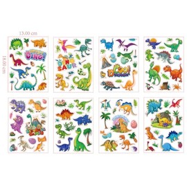 309Pcs Dinosaur Stickers for Scrapbook, Self Adhesive Dinosaur Theme Stickers Teacher Reward Stickers Assorted Cute Dinosaur Animal Stickers for Dinosaur Birthday Party Favors Supplies