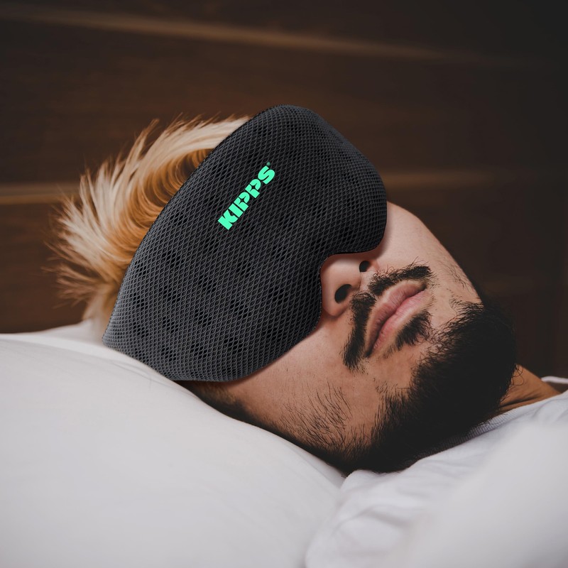 KIPPS Vented Sleep Mask - Light Blocking, 3D Eye Mask,
