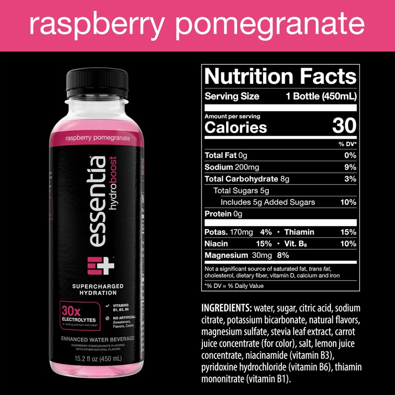 NEW Essentia Hydroboost Enhanced Bottled Water, 15.2 fl. oz. (450