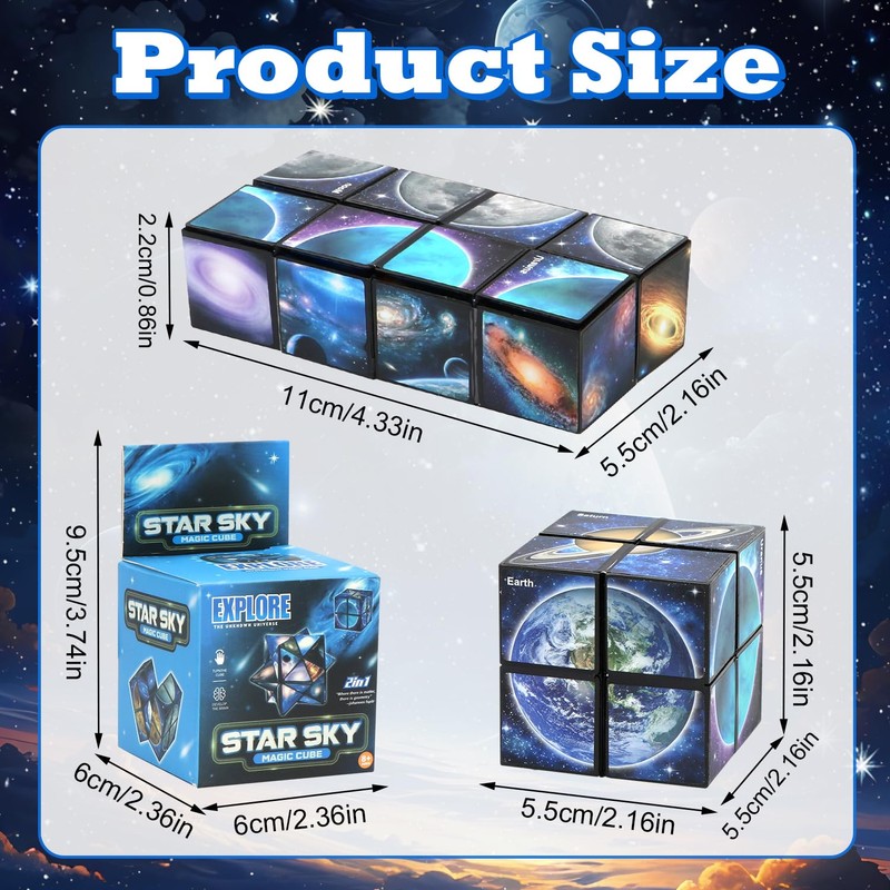 Star Cube Magic Cube, Infinity Cube, Anti-Stress Cube IQ Puzzle,