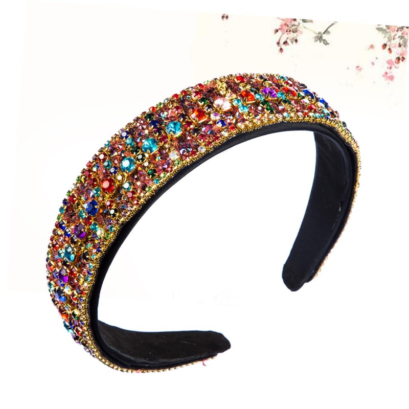 Minkissy Jewelled Hair Band Wide Fashion Headband Rhinestone Head Hoop