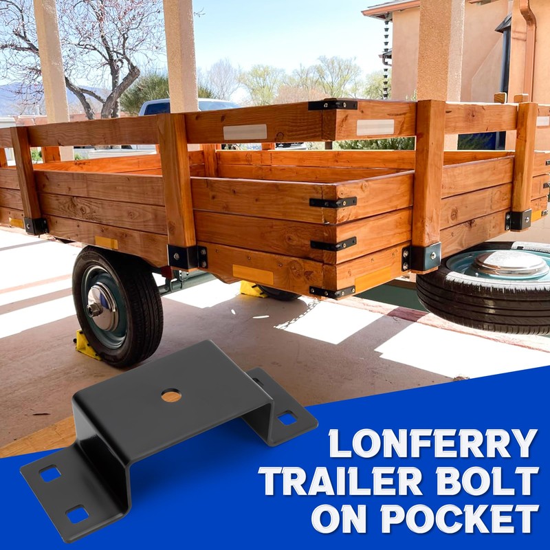 Lonffery Trailer Stake Pocket - 8PCS Trailer Side 2x4 Brackets