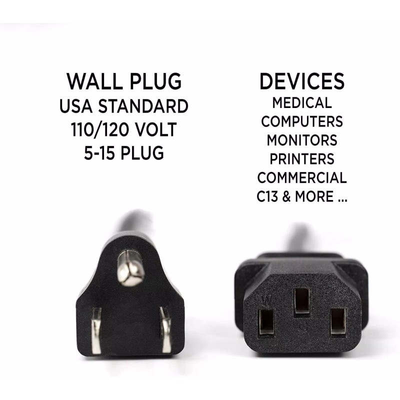 RXQMXG AC Power Cord Cable For BLUETTI AC180P AC60P Portable