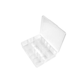 SE 14 Compartment Translucent Plastic Storage Container with Adjustable Sections - 87065DB
