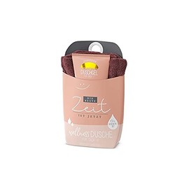 LaVida Relax Gift Set, Wellness Shower, "The Best Time...", Shower Gel Certified Natural Cosmetics with a Towel Made of Organic Cotton