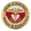 PinMart's Our Caring Makes a Difference Nurse Lapel Pin -