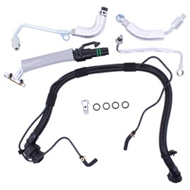 MOTOKU PCV Valve Tubing Turbocharger Coolant Oil Return Drain Oil Feed Line Pipe Hose Tube Kit for Buick Encore 2013-2021 for Trax Sonic 2012-2020 Cruze 2011-2019 Positive Crank Ventilation Hose Pipe