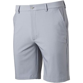 Greg Norman Men's Flat Front Stretch Tech 9In Golf Shorts Grey 32