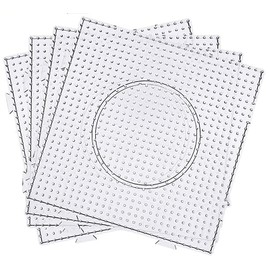 BANCHELLE Fuse Beads Boards Plastic PegBoards Large Clear for 5 mm Craft Beads Square 4 PCS