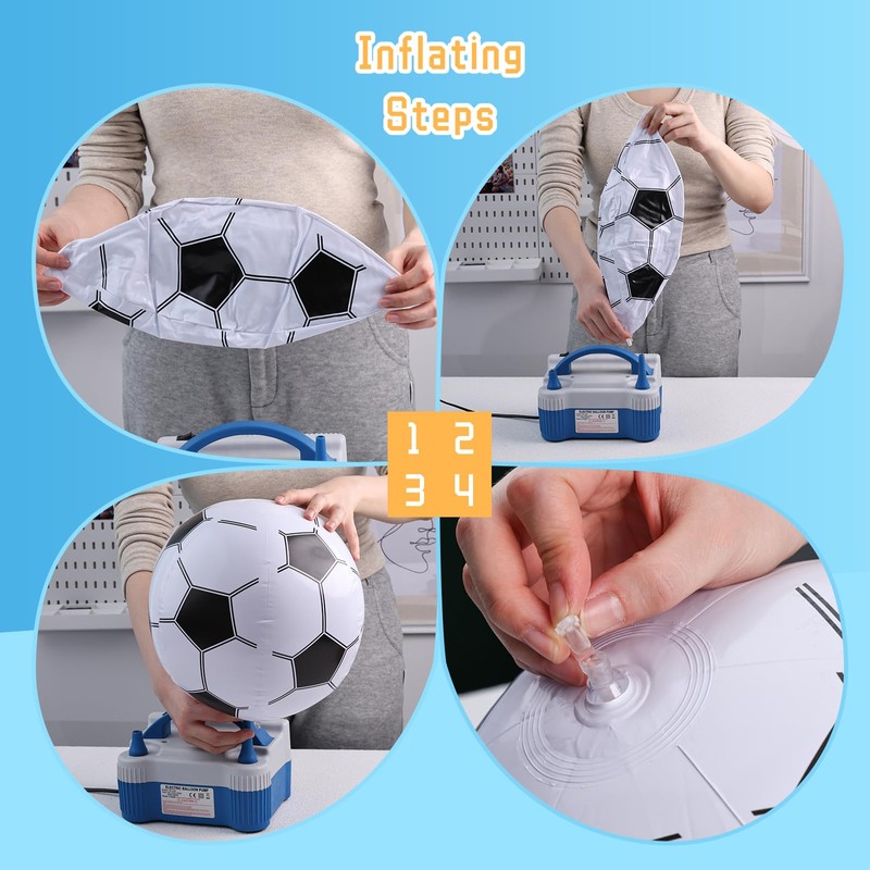 POPLAY 5PCS Inflatable Balls, 12 Inch Inflatable Soccer Beach Balls