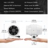 DUCTURBO 4 Inch Inline Duct Fans, 160 CFM Ventilation Exhaust