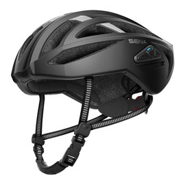 Sena R2 Road Cycling Smart Bluetooth Helmet (Matte Black, Large)