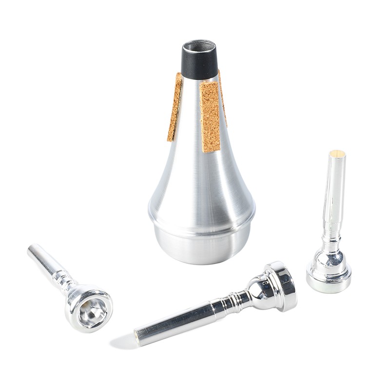 Trumpet Mouthpiece Mute Set 3C 5C 7C Practice Silencer Combination
