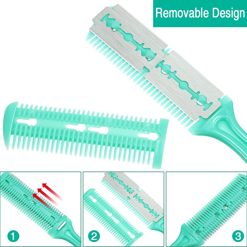Maitys 3 Pcs Haircut Razor Comb Hair Cutting Comb with