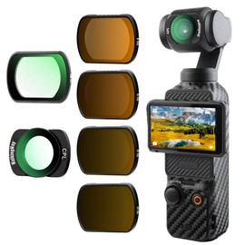 Walking Way Magnetic Black Mist & CPL & ND Filter Set Compatible with DJI Osmo Pocket 3 Creator Combo Accessories - 6 Pack (Black Diffusion 1/4, CPL, ND8/ND16/ND32/ND64),Multi-Coated