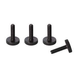 PrecisionGeek Blackened Steel M5 x 20mm, Total lenght 24mm, Knurled Thumb Screws (Set of 4)