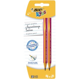 BIC Kids Triangle-Beginner's-Pencil Evolution, HB, Blister A 2 pcs, 2-Specialised Sorted