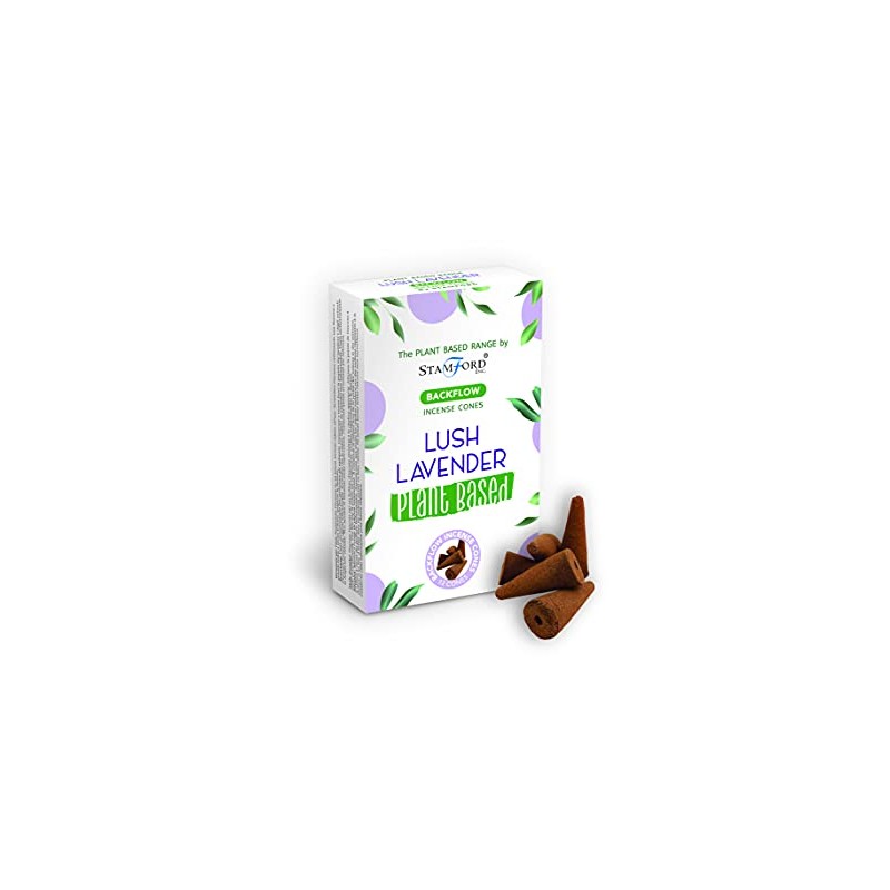 Backflow Incense Cones | Lush Lavender Plant Based | H23.2cm